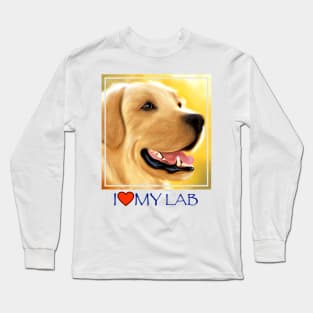 Yellow Lab Portrait Long Sleeve T-Shirt